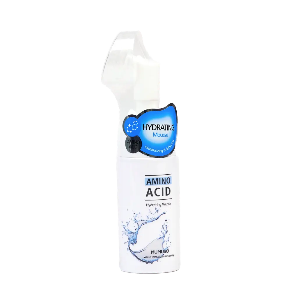 Aminosäure Hydrating Mousse Gesichtsreiniger und Make-up Entferner, 204 ml (Weiß/Blau)