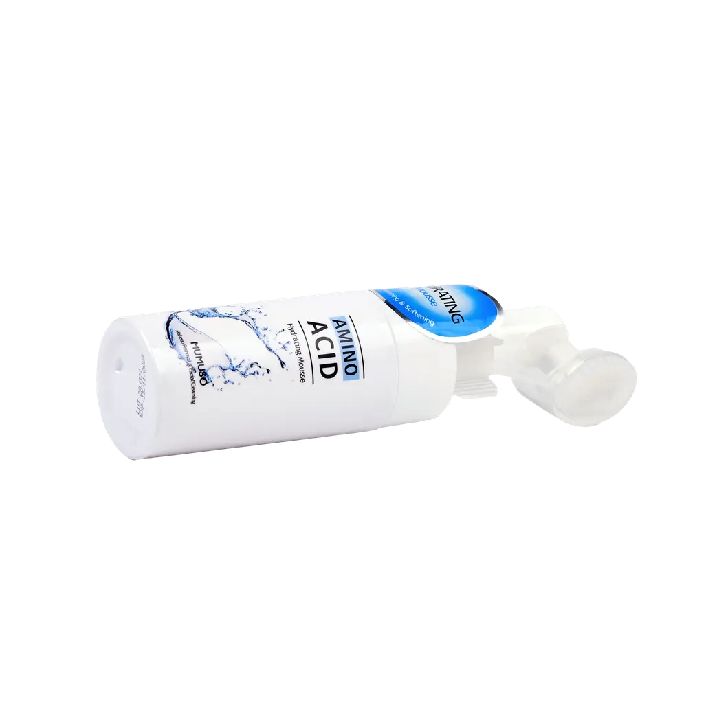 Aminosäure Hydrating Mousse Gesichtsreiniger und Make-up Entferner, 204 ml (Weiß/Blau)