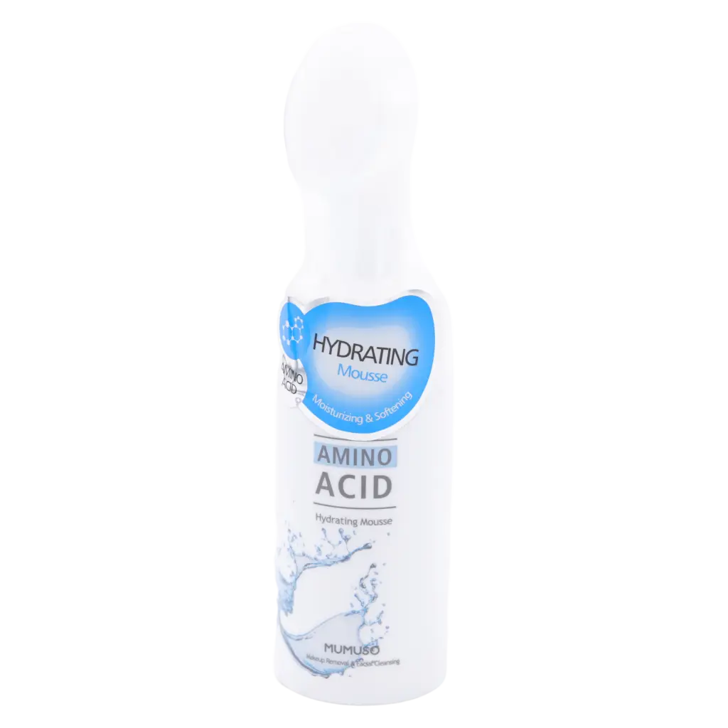 Aminosäure Hydrating Mousse Gesichtsreiniger und Make-up Entferner, 204 ml (Weiß/Blau)