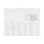 Aufbewahrungsbox mit 12 Fächern, tragbar und transparent (Transparent)