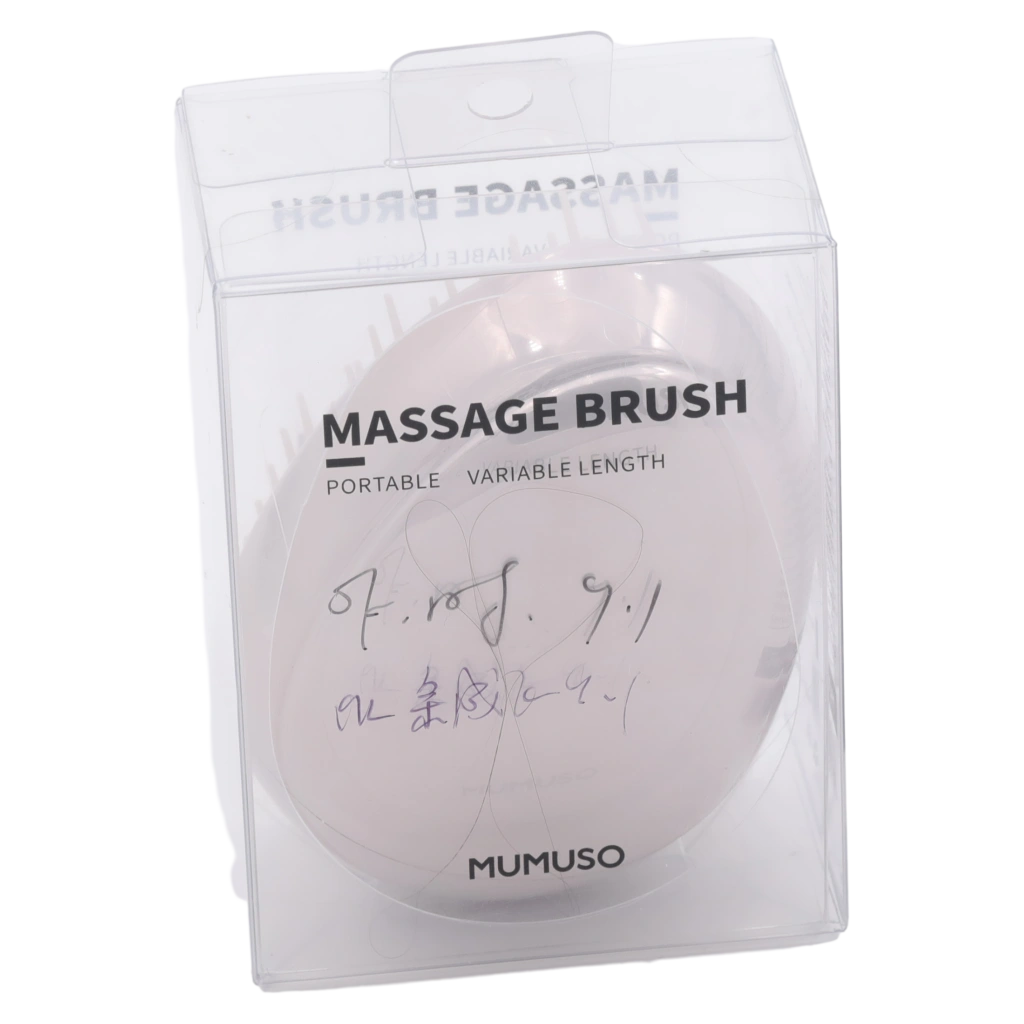 Tragbare Massagebürste aus ABS-Kunststoff und TPEE-Elastomer (Rosa)