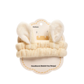 Flauschiges Haarband aus Polyester mit Hasenohren-Design (Beige)