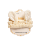 Flauschiges Haarband aus Polyester mit Hasenohren-Design (Beige)
