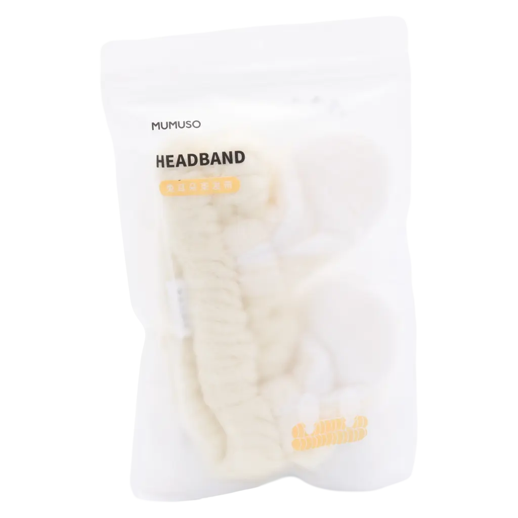 Flauschiges Haarband aus Polyester mit Hasenohren-Design (Beige)