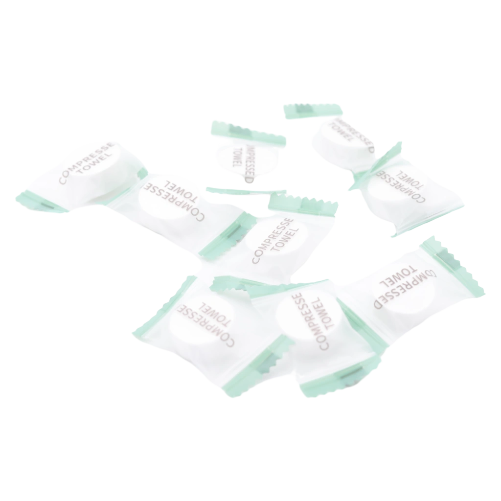 35er-Pack komprimierte Einweg-Gesichtshandtücher, kompakt (Weiß)