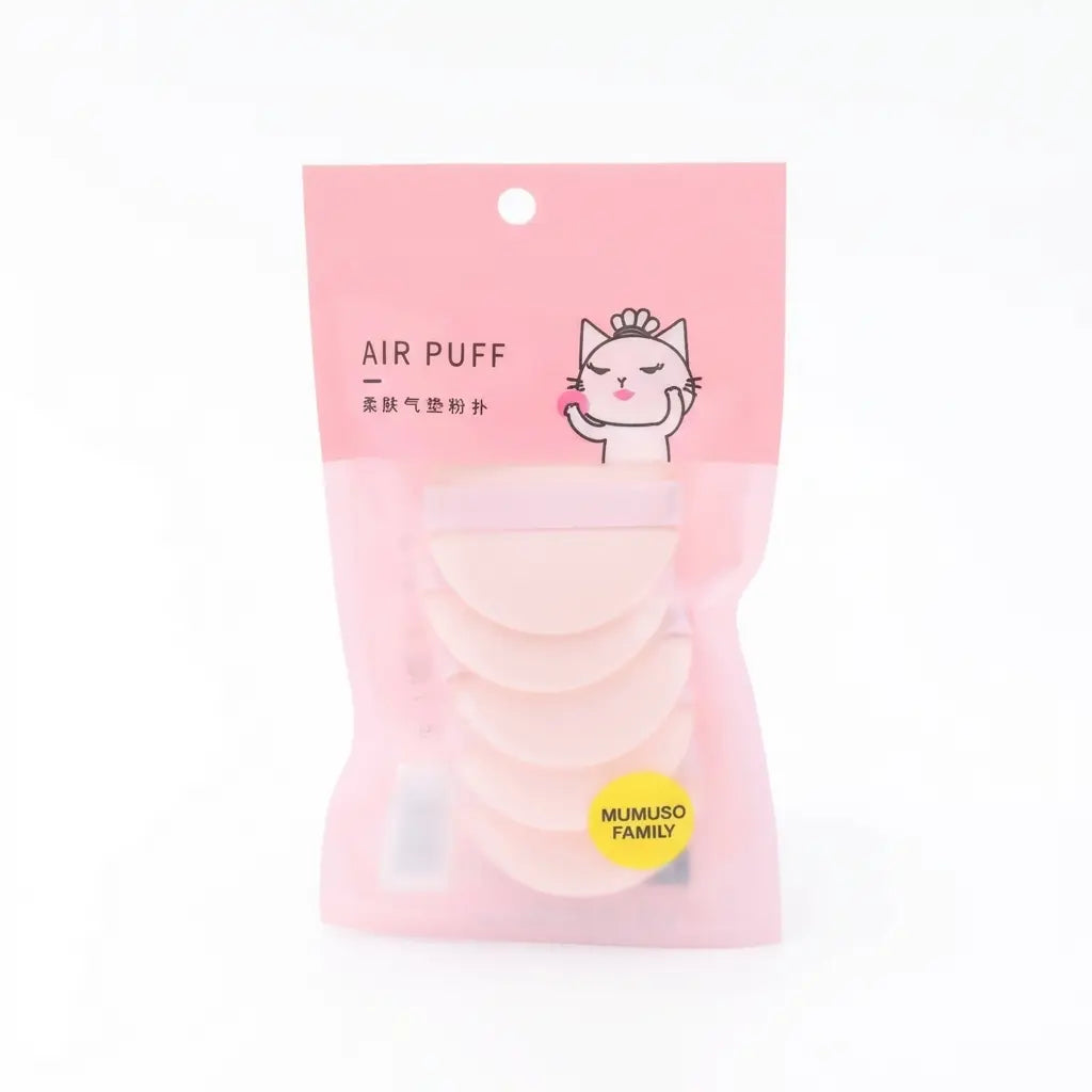 5er-Pack Makeup Schwämme Air Puff zum Auftragen von Foundation und Puder (Beige)