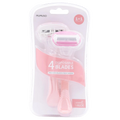 Damenrasierer mit 4 Präzisionsklingen und Aloe Vera (Rosa)