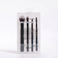 4-teiliges Make-up-Pinselset mit weichen Borsten (Schwarz)