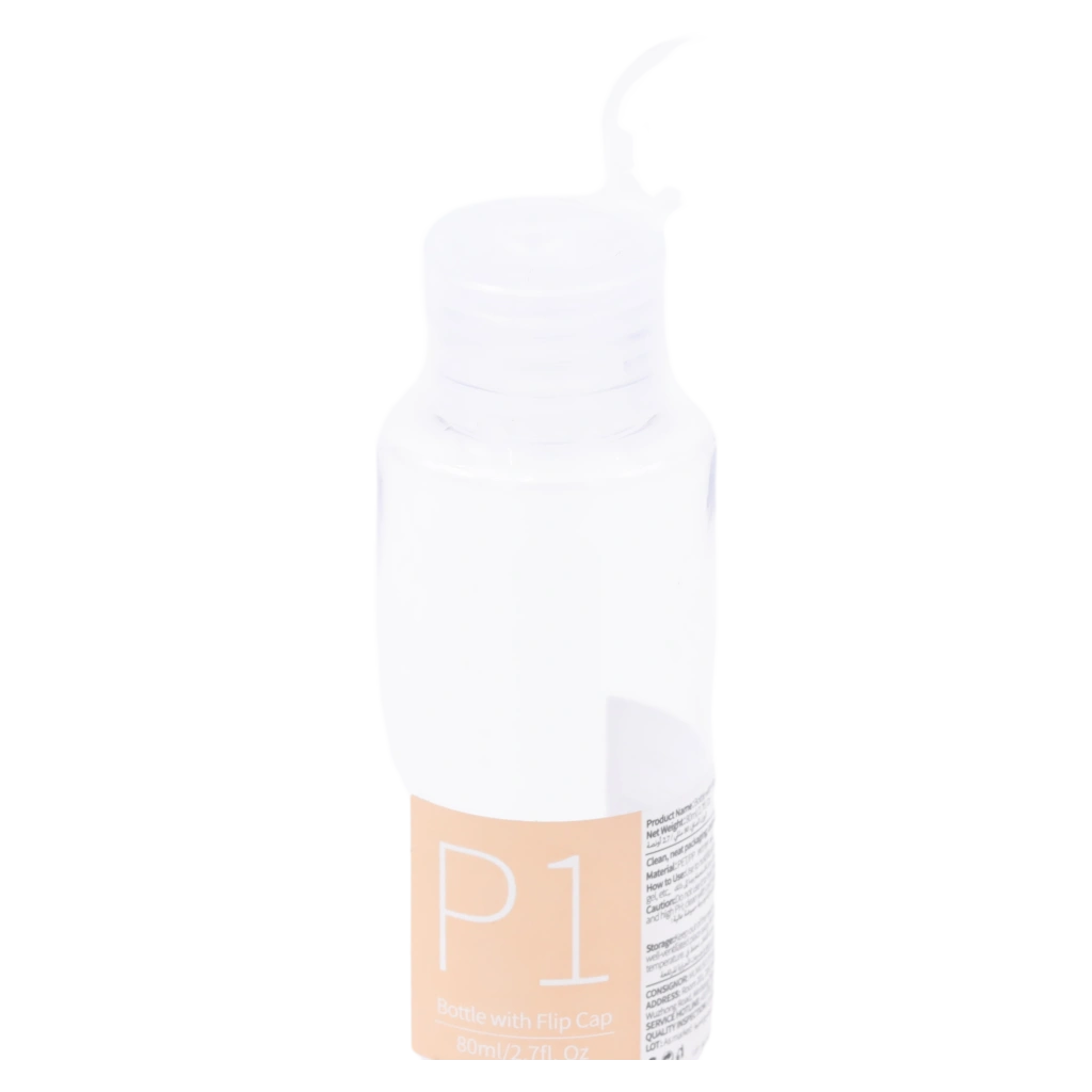 Kunststoff-Flasche mit Flip-Top-Verschluss, 80 ml (Transparent)