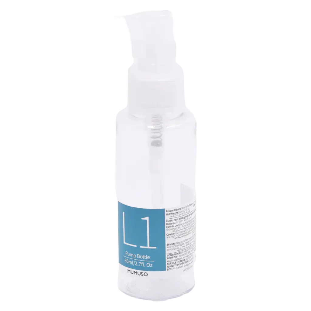 Transparente Pumpflasche für Flüssigkeiten, 80 ml (Klar)