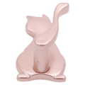 2-teiliges Set selbstklebende Wandhaken mit Katzen-Design (Roségold)