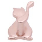 2-teiliges Set selbstklebende Wandhaken mit Katzen-Design (Roségold)