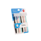 10er-Pack Zahnbürsten im Set für die tägliche Mundhygiene (Schwarz/Weiß/Rosa/Hellblau/Mint)
