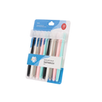 10er-Pack Zahnbürsten im Set für die tägliche Mundhygiene (Schwarz/Weiß/Rosa/Hellblau/Mint)