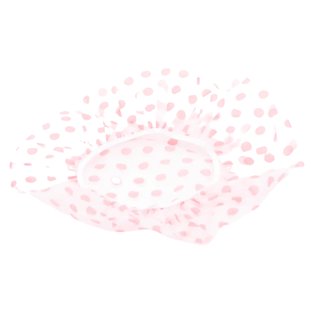 2-teiliges Duschhauben-Set mit Punkt-Design (Rosa/Transparent)