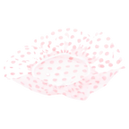 2-teiliges Duschhauben-Set mit Punkt-Design (Rosa/Transparent)
