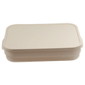 Große Aufbewahrungsbox aus PP-Kunststoff mit Deckel (Beige)