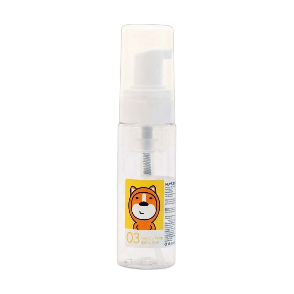 Schaumspender Flasche für Flüssigseife und Reinigungsprodukte, 50 ml mit Tier-Design (Transparent/Weiß)