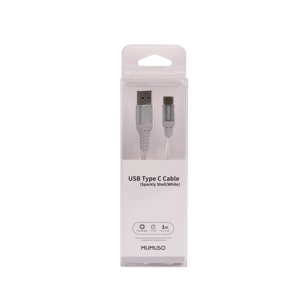 USB-C-Kabel TPE/PVC, 1 m (Weiß)