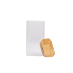Quadratisches Vorratsglas aus Borosilikatglas mit Bambusdeckel, 750 ml (Transparent/Natur)