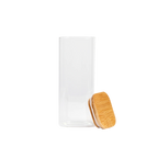 Vorratsglas aus Borosilikatglas mit Bambusdeckel, 1000 ml (Transparent)