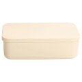 Kleine Aufbewahrungsbox aus Kunststoff mit Deckel (Beige)