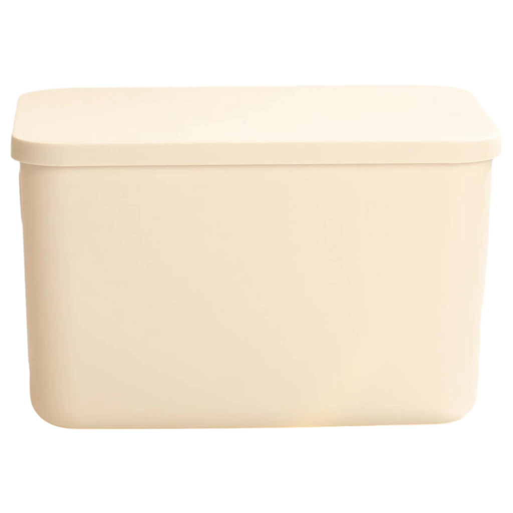 Aufbewahrungsbox mit Deckel aus Kunststoff, kompakt (Creme)