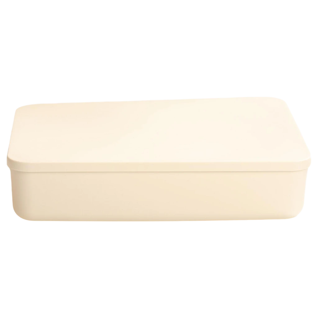 Große Aufbewahrungsbox mit Deckel aus PP (Creme)