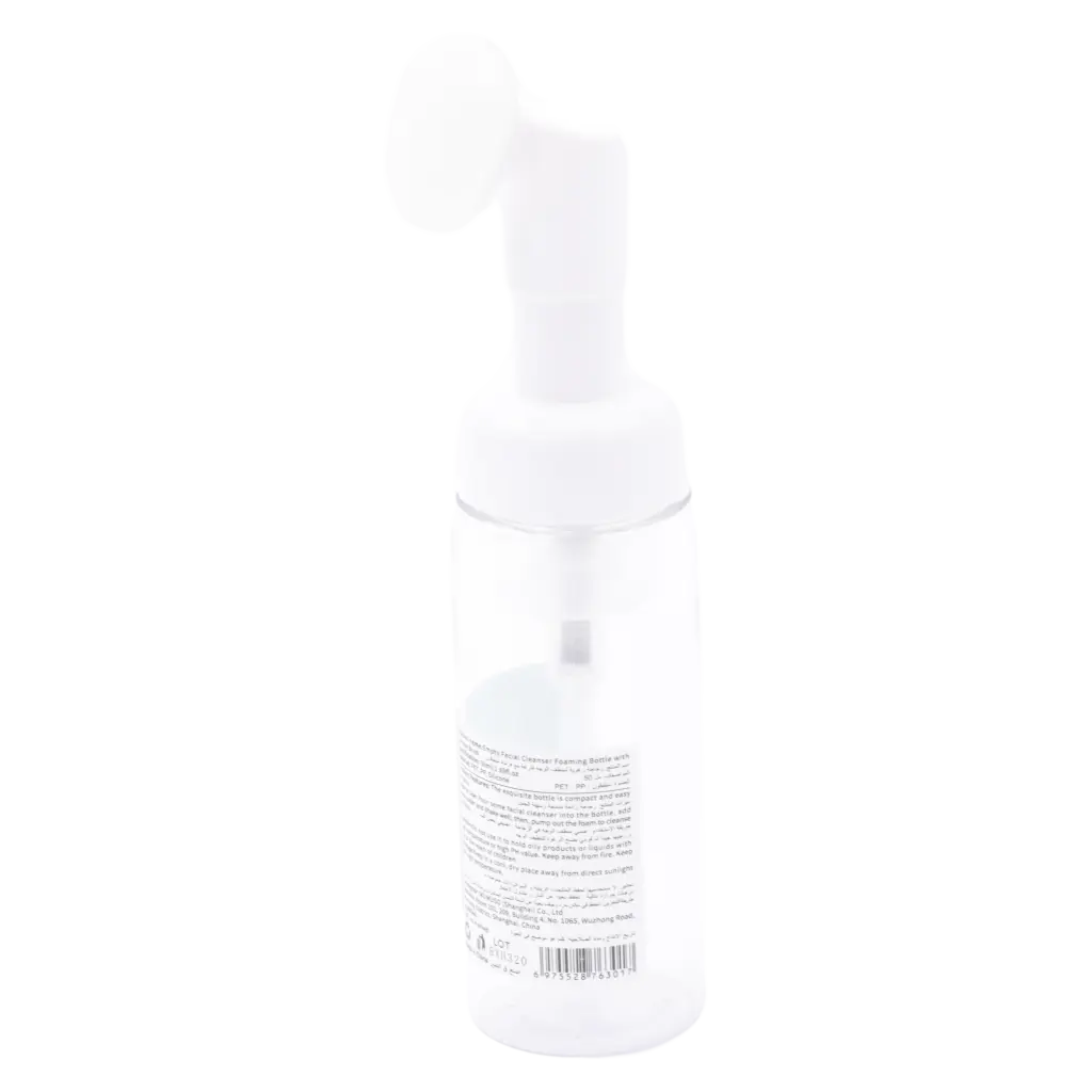 Nachfüllbare Schaumspender-Flasche mit Silikonbürste, 50 ml (Weiß)