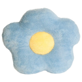 Ultraweiches Dekokissen in Blumenform mit Blumen-Design (Blau/Gelb)