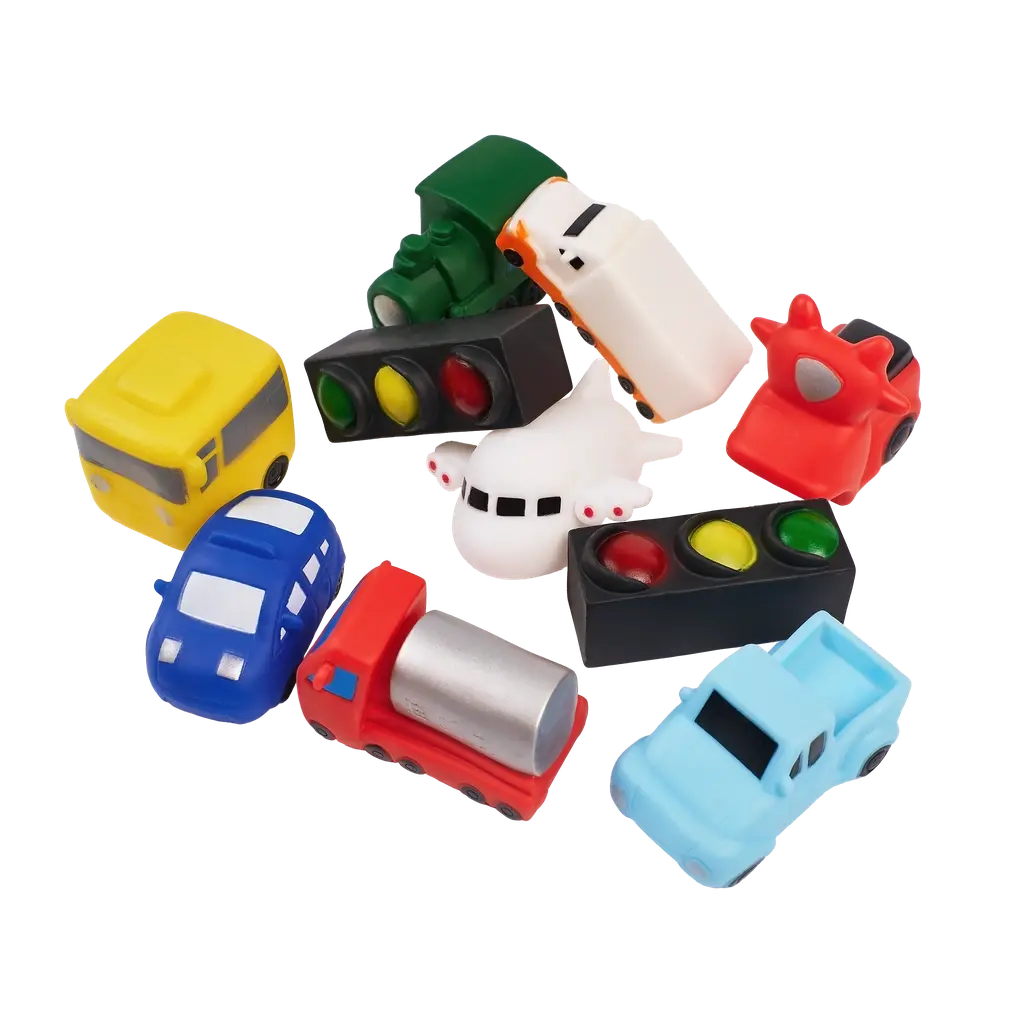 Vinyl-Badespielzeug-Set mit Fahrzeug-Design (Mehrfarbig)
