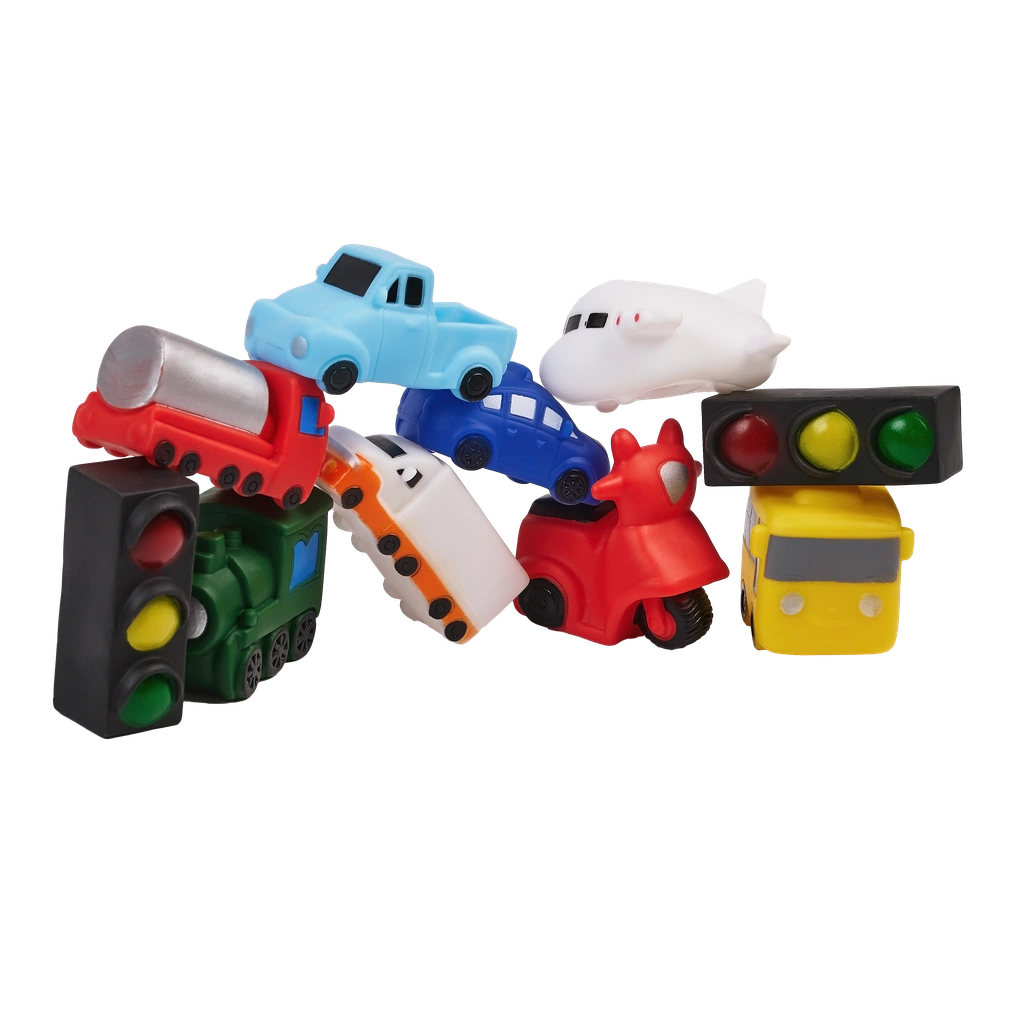 Vinyl-Badespielzeug-Set mit Fahrzeug-Design (Mehrfarbig)
