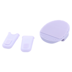 3-teiliges Silikon-Gesichtsreinigungsbürsten-Set für Gesicht &amp; Nase (Lila)