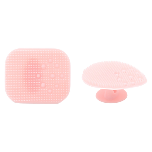 2-teiliges Silikon-Gesichtsreinigungsbürsten-Set zur sanften Hautpflege (Rosa)