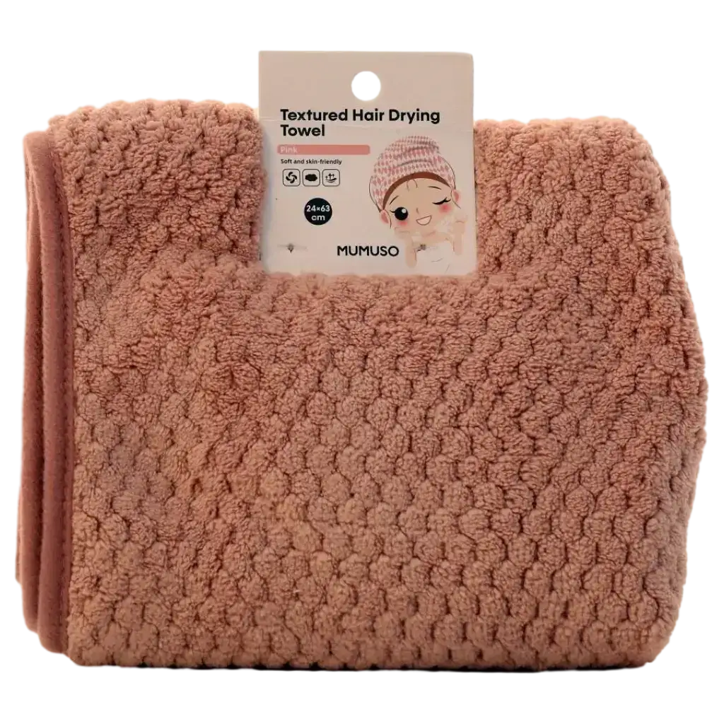 Haarhandtuch aus Korallenfleece zum schnellen Trocknen (Rosa)