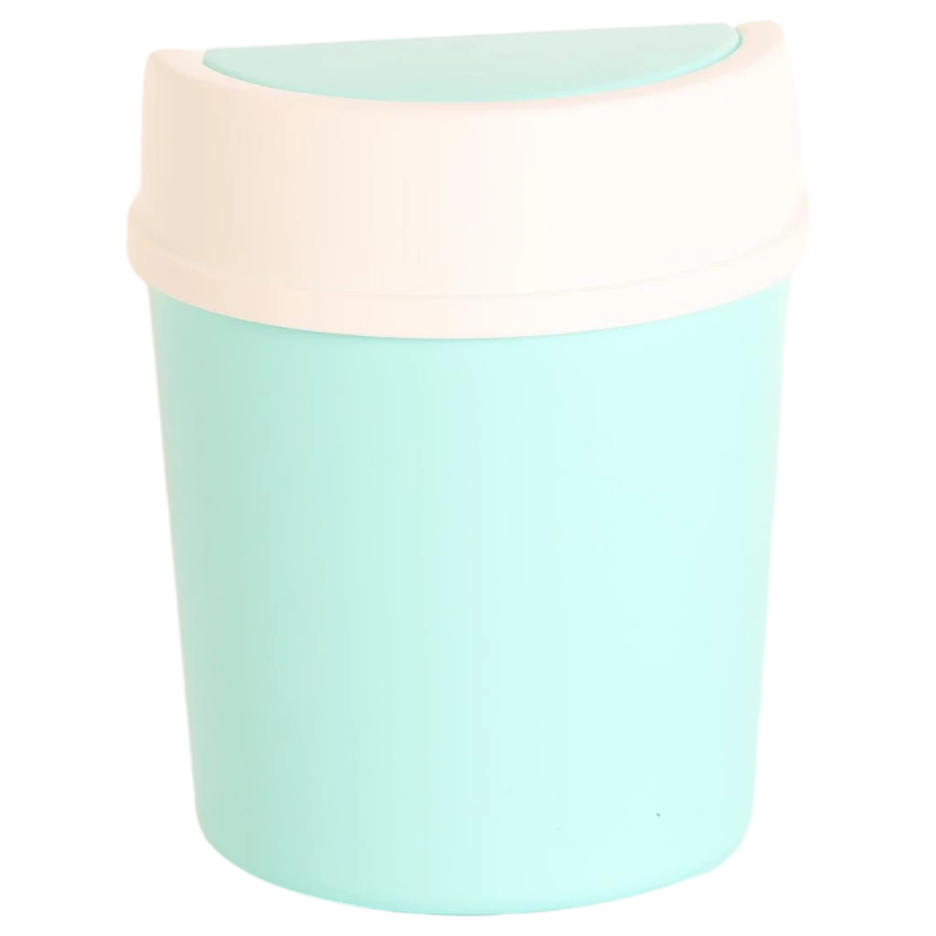 Mini-Mülleimer aus Polypropylen mit Schwingdeckel, 1,3L (Mint)