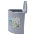 Abfalleimer aus Polypropylen, platzsparend, 1,6L (Beige/Weiß/Hellblau)