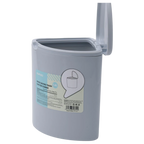 Abfalleimer aus Polypropylen, platzsparend, 1,6L (Beige/Weiß/Hellblau)