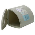 Abfalleimer aus Polypropylen, platzsparend, 1,6L (Beige/Weiß/Hellblau)