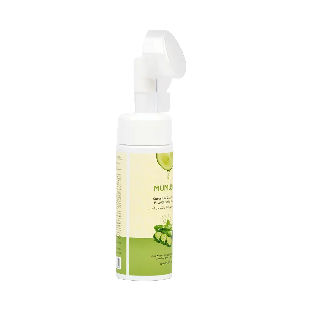 Gesichtsreinigungs-Mousse mit Gurkenextrakt und Aminosäure-Komplex, 150 ml (Weiß/Grün)