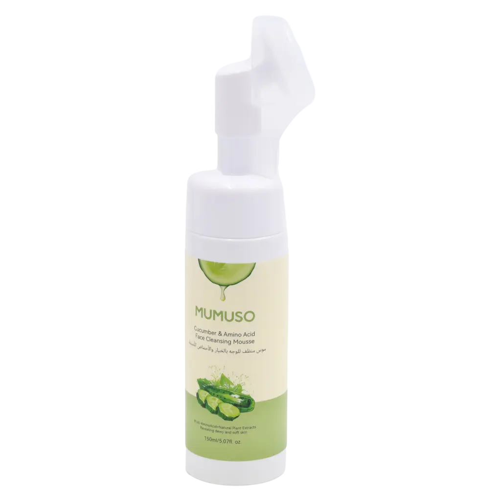 Gesichtsreinigungs-Mousse mit Gurkenextrakt und Aminosäure-Komplex, 150 ml (Weiß/Grün)