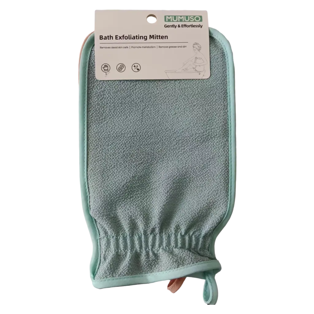2-teiliges Peeling-Handschuh-Set ultra-dünn für die Körperpflege (Rosa/Blau)