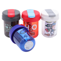 Mini Dual-Use Wasserflasche aus PP+PC, 300 ml (Schwarz/Rot/Blau/Weiß)