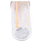 Trinkflasche aus Kunststoff mit Infuser und klappbarem Strohhalm, 700 ml (Gelb)