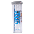 Kunststoff-Wasserflasche mit faltbarem Strohhalm und Infuser, 700 ml (Blau)