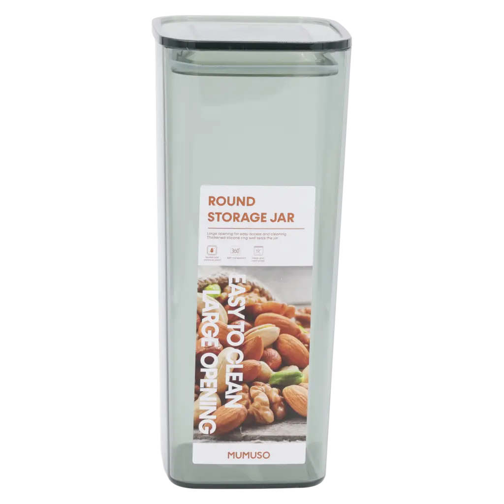 Quadratisches Vorratsglas aus Kunststoff, 1600 ml (Transparent)