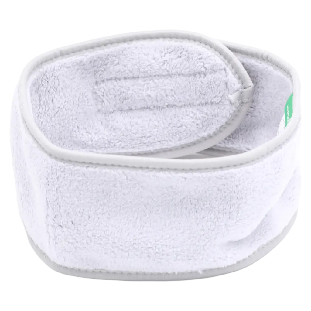 Ultra-softers Stirnband aus Korallenfleece für Gesichtspflege (Grau)
