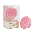 Shampoobürste mit Shampoo-Spender aus Silikon und Kunststoff (Rosa)