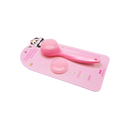 Gesichtsbürste aus Silikon, austauschbare Bürstenköpfe (Rosa)