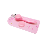 Gesichtsbürste aus Silikon, austauschbare Bürstenköpfe (Rosa)